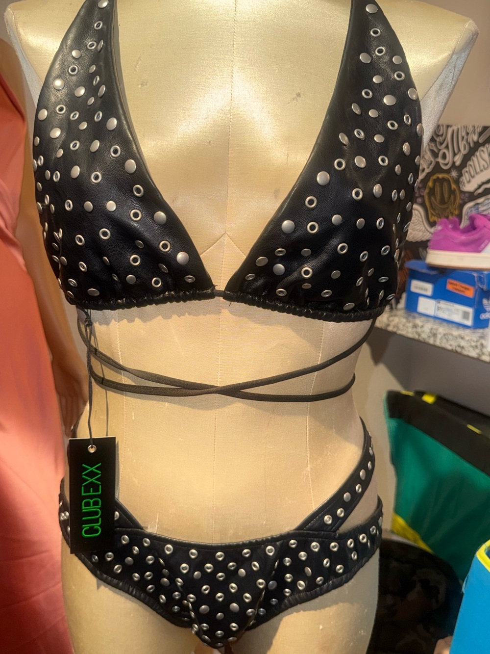 NWT Dolls Kill x Club Exx All That Glitters 2 Piece Bikini Set Size XXL